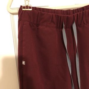 Maroon Figs Scrub Pants